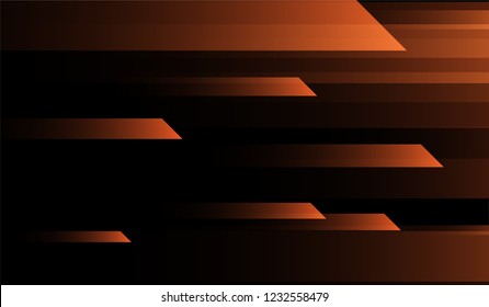 Minimal Geometric Background. Gradient Shapes on Black Background. Colorful Dynamic Design for Print, Cover, Poster.