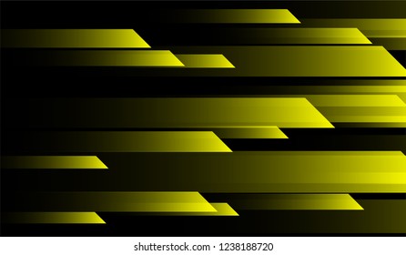 Minimal Geometric Background. Gradient Shapes on Black Background. Colorful Trendy Design for Print, Brochure, Placard.