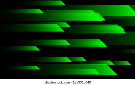 Minimal Geometric Background. Gradient Shapes on Black Background. Colorful Futuristic Design for Print, Brochure, Placard.