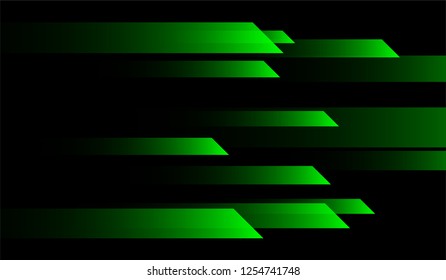 Minimal Geometric Background. Gradient Shapes on Black Background. Colorful Futuristic Design for Card, Cover, Poster.
