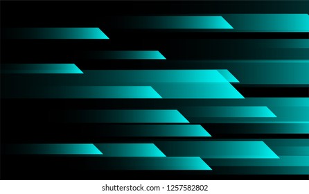 Minimal Geometric Background. Gradient Shapes on Black Background. Colorful Trendy Design for Card, Banner, Placard.