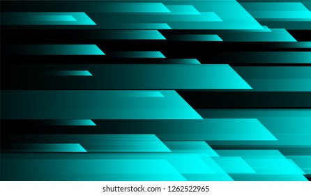 Minimal Geometric Background. Gradient Shapes on Black Background. Bright Dynamic Design for Print, Brochure, Placard.