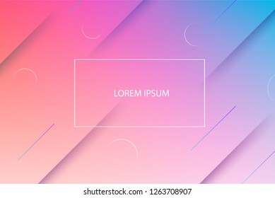 Minimal geometric background. Gradient shapes composition. pastel background.  Eps10 vector.