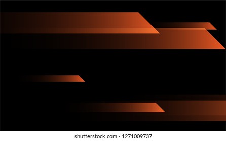 Minimal Geometric Background. Gradient Shapes on Black Background. Bright Dynamic Design for Card, Cover, Banner.