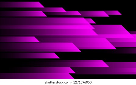 Minimal Geometric Background. Gradient Shapes on Black Background. Colorful Dynamic Design for Card, Cover, Banner.