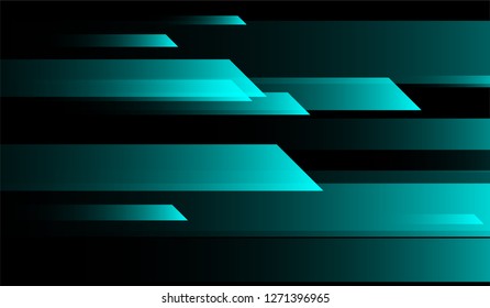 Minimal Geometric Background. Gradient Shapes on Black Background. Bright Dynamic Design for Card, Cover, Poster.