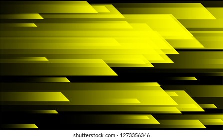 Minimal Geometric Background. Gradient Shapes on Black Background. Bright Dynamic Design for Card, Banner, Placard.