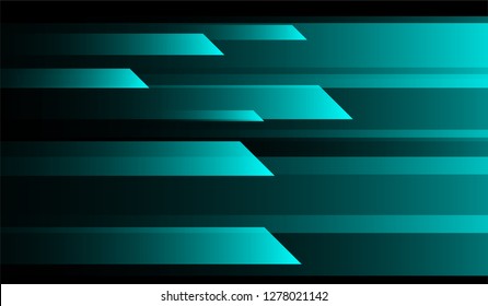 Minimal Geometric Background. Gradient Shapes on Black Background. Bright Futuristic Design for Print, Brochure, Poster.