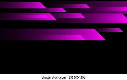 Minimal Geometric Background. Gradient Shapes on Black Background. Colorful Modern Design for Print, Cover, Poster.
