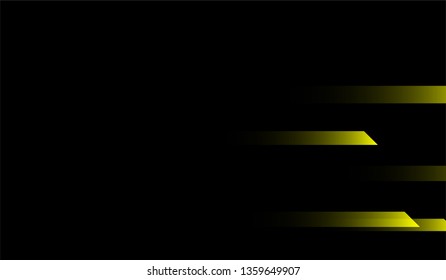 Minimal Geometric Background. Gradient Shapes on Black Background. Bright Trendy Design for Card, Banner, Placard.