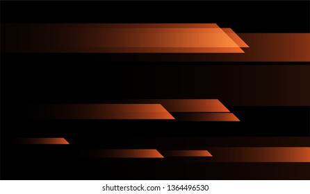 Minimal Geometric Background. Gradient Shapes on Black Background. Bright Modern Design for Print, Brochure, Placard.