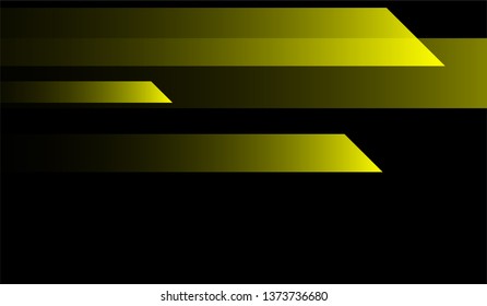 Minimal Geometric Background. Gradient Shapes on Black Background. Colorful Dynamic Design for Card, Banner, Placard.