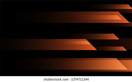 Minimal Geometric Background. Gradient Shapes on Black Background. Bright Trendy Design for Wallpaper, Brochure, Placard.