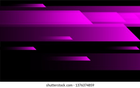 Minimal Geometric Background. Gradient Shapes on Black Background. Bright Dynamic Design for Print, Brochure, Poster.