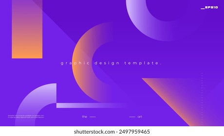 Minimal Geometric background. Gradient shapes composition. Vector illustration.