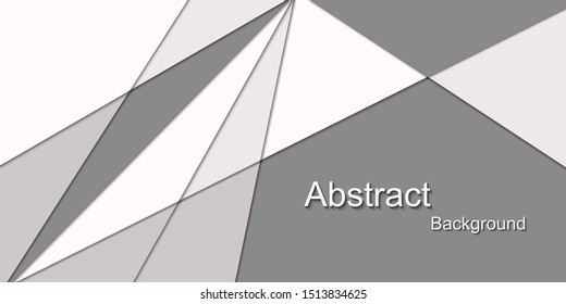 Minimal geometric background.  Gray shapes composition with paper art style. Modern Abstract design for Landing page template, wallpaper,background element template