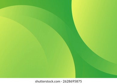 Minimal geometric background. green elements with fluid gradient. Dynamic shapes composition.Vector Eps10