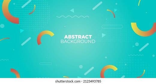 Minimal geometric background. green gradient pattern .simple shapes with trendy gradients. Eps10 vector.