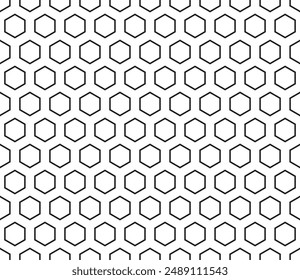 Fondo geométrico mínimo. Celda de mosaico en negrita hexagonal con relleno. Formas hexagonales. Ilustración vectorial de baldosas sin costuras.