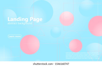 Minimal geometric background. Landing page. Trendy Colorful wallpaper.