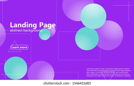 Minimal geometric background. Landing page. Trendy Colorful wallpaper.