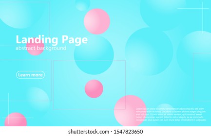 Minimal geometric background. Landing page. Trendy Colorful wallpaper.