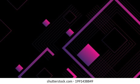 Minimal geometric background with lines. Dynamic squares and lines  shapes composition. Eps10 vector.