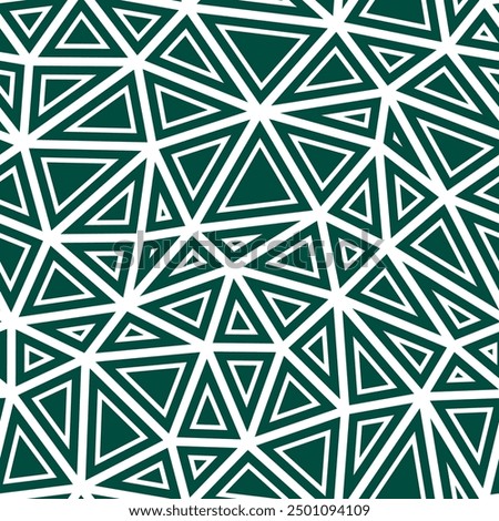 Minimal geometric background. Medium triangles size. Solid shapes in frames. Solid Color style. Repeatable pattern. Awesome vector tiles. Ocean Mist. Seamless vector illustration.