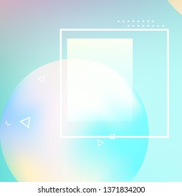Minimal geometric background. Modern abstract cover. Dynamic shapes composition. Trendy gradient.