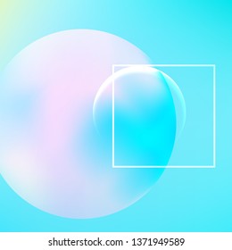 Minimal geometric background. Modern abstract cover. Dynamic shapes composition. Trendy gradient.