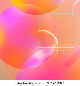 Minimal geometric background. Modern abstract cover. Dynamic shapes composition. Trendy gradient.