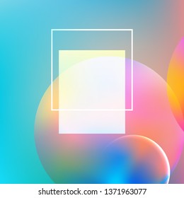 Minimal geometric background. Modern abstract cover. Dynamic shapes composition. Trendy gradient.