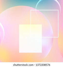 Minimal geometric background. Modern abstract cover. Dynamic shapes composition. Trendy gradient.