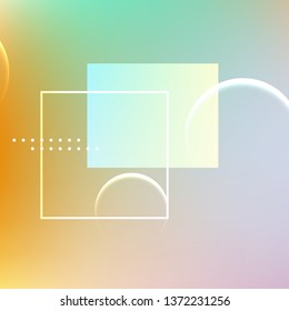 Minimal geometric background. Modern abstract cover. Dynamic shapes composition. Trendy gradient.