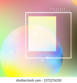 Minimal geometric background. Modern abstract cover. Dynamic shapes composition. Trendy gradient.