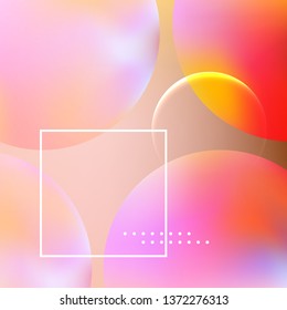 Minimal geometric background. Modern abstract cover. Dynamic shapes composition. Trendy gradient.