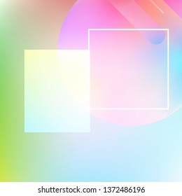 Minimal geometric background. Modern abstract cover. Dynamic shapes composition. Trendy gradient.