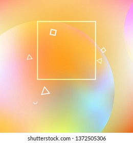 Minimal geometric background. Modern abstract cover. Dynamic shapes composition. Trendy gradient.