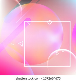 Minimal geometric background. Modern abstract cover. Dynamic shapes composition. Trendy gradient.