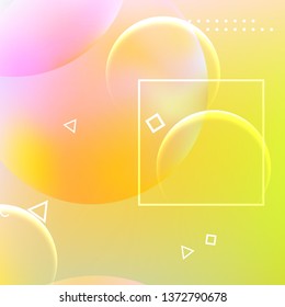 Minimal geometric background. Modern abstract cover. Dynamic shapes composition. Trendy gradient.