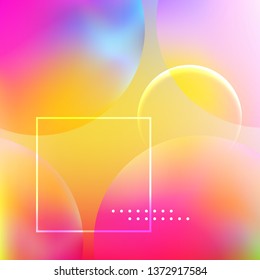 Minimal geometric background. Modern abstract cover. Dynamic shapes composition. Trendy gradient.
