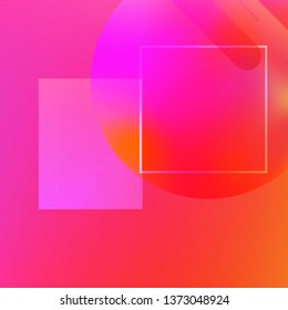 Minimal geometric background. Modern abstract cover. Dynamic shapes composition. Trendy gradient.