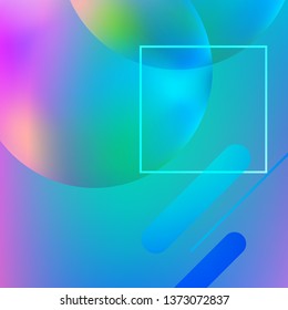 Minimal geometric background. Modern abstract cover. Dynamic shapes composition. Trendy gradient.