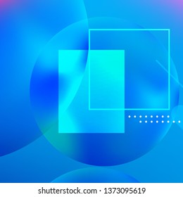 Minimal geometric background. Modern abstract cover. Dynamic shapes composition. Trendy gradient.