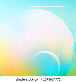 Minimal geometric background. Modern abstract cover. Dynamic shapes composition. Trendy gradient.