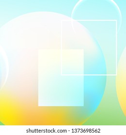 Minimal geometric background. Modern abstract cover. Dynamic shapes composition. Trendy gradient.