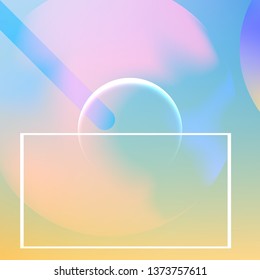 Minimal geometric background. Modern abstract cover. Dynamic shapes composition. Trendy gradient.