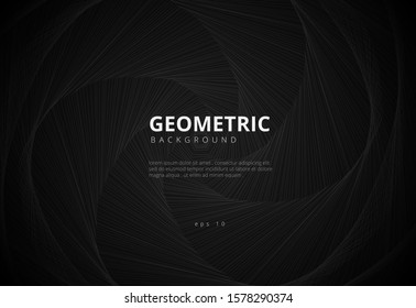 Minimal geometric background. Monochrome colors and gradient. Eps10 vector.