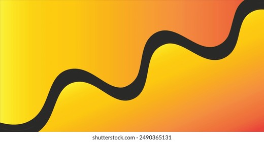 Minimal geometric background. Orange element with fluid gradient. Dynamic shape composition