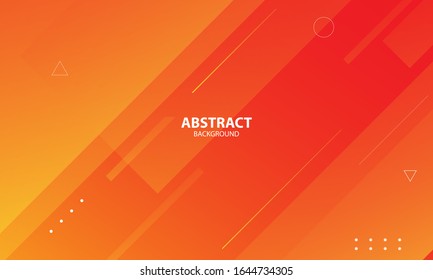 Minimal geometric background. Orange elements with fluid gradient. Dynamic shapes composition. Eps10 vector